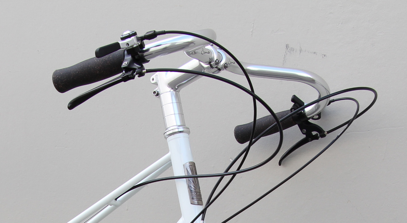 The Soma Fab Blog: Soma 3-Speed II Moustache Handlebars: For mountain  grips, shifters and brake levers