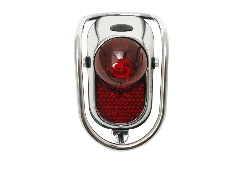 Still Vintage Classic Steel City Road Cycling Bike LED Rear Tail Light Silver 